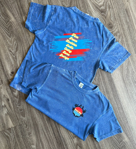 YOUTHS Printed Stone Wash Tee