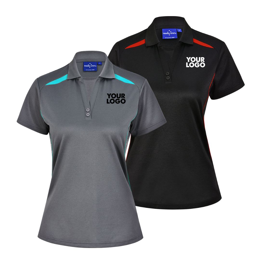 WOMENS Sustainable poly/cotton contrast polo