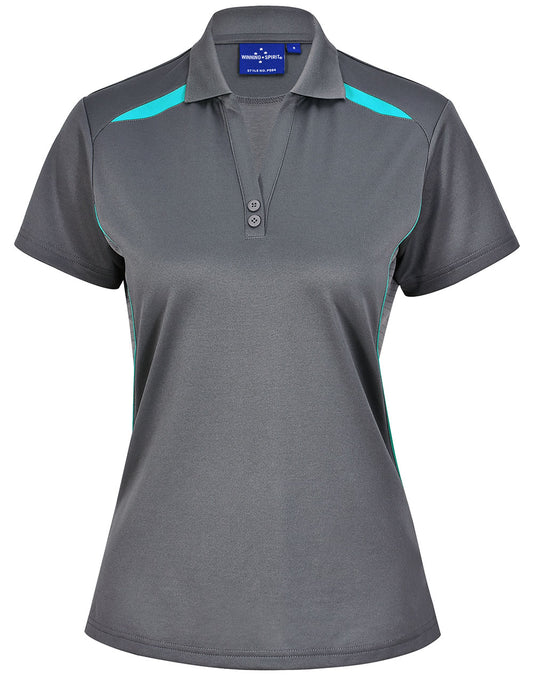 WOMENS Sustainable poly/cotton contrast polo