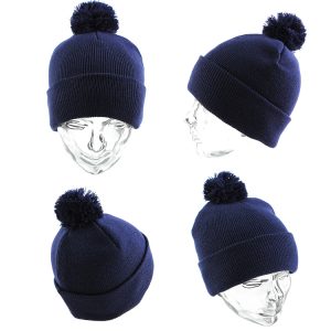 Pom Pom Beanie | lot of 10 Embroidered