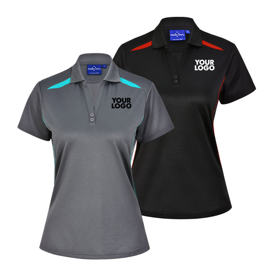 WOMENS Sustainable poly/cotton contrast polo